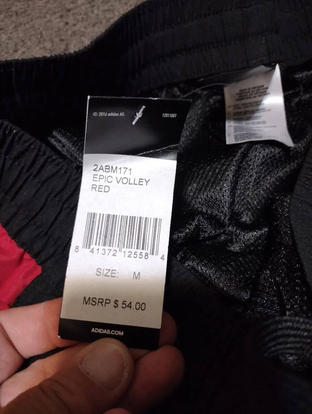 Adidas Men's Black & Red Shots Size M